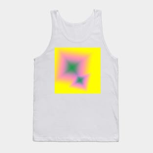 YELLOW PINK GREEN TEXTURE ART Tank Top